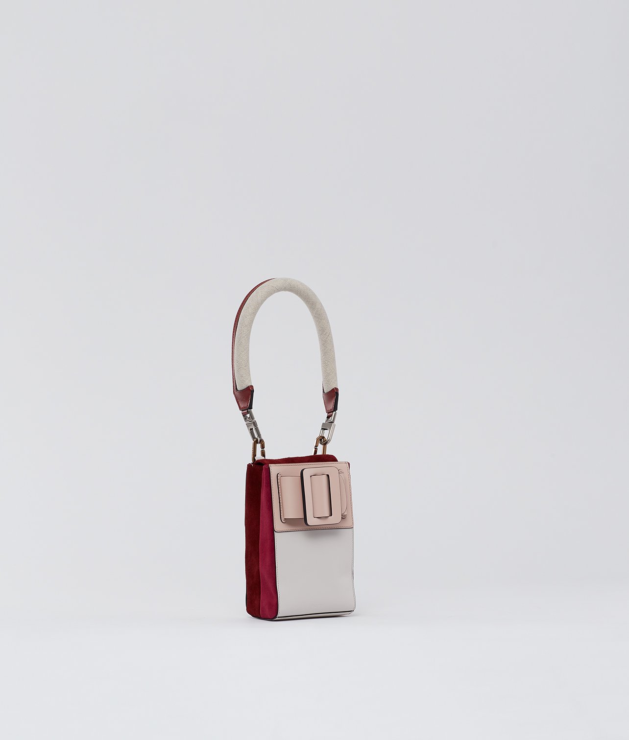 CANVAS STRAP-SHORT BEIGE/MERLOT