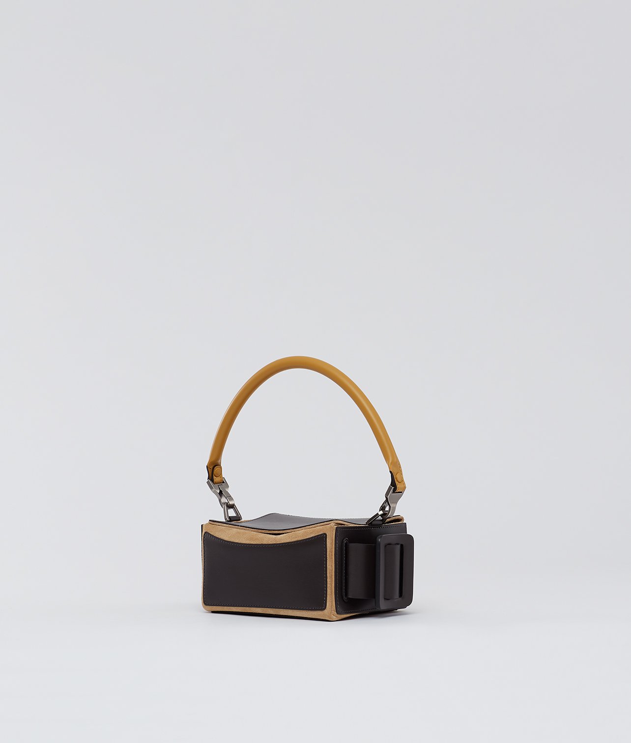 SHOULDER BOX DARK TAUPE/SAFARI/AMBER