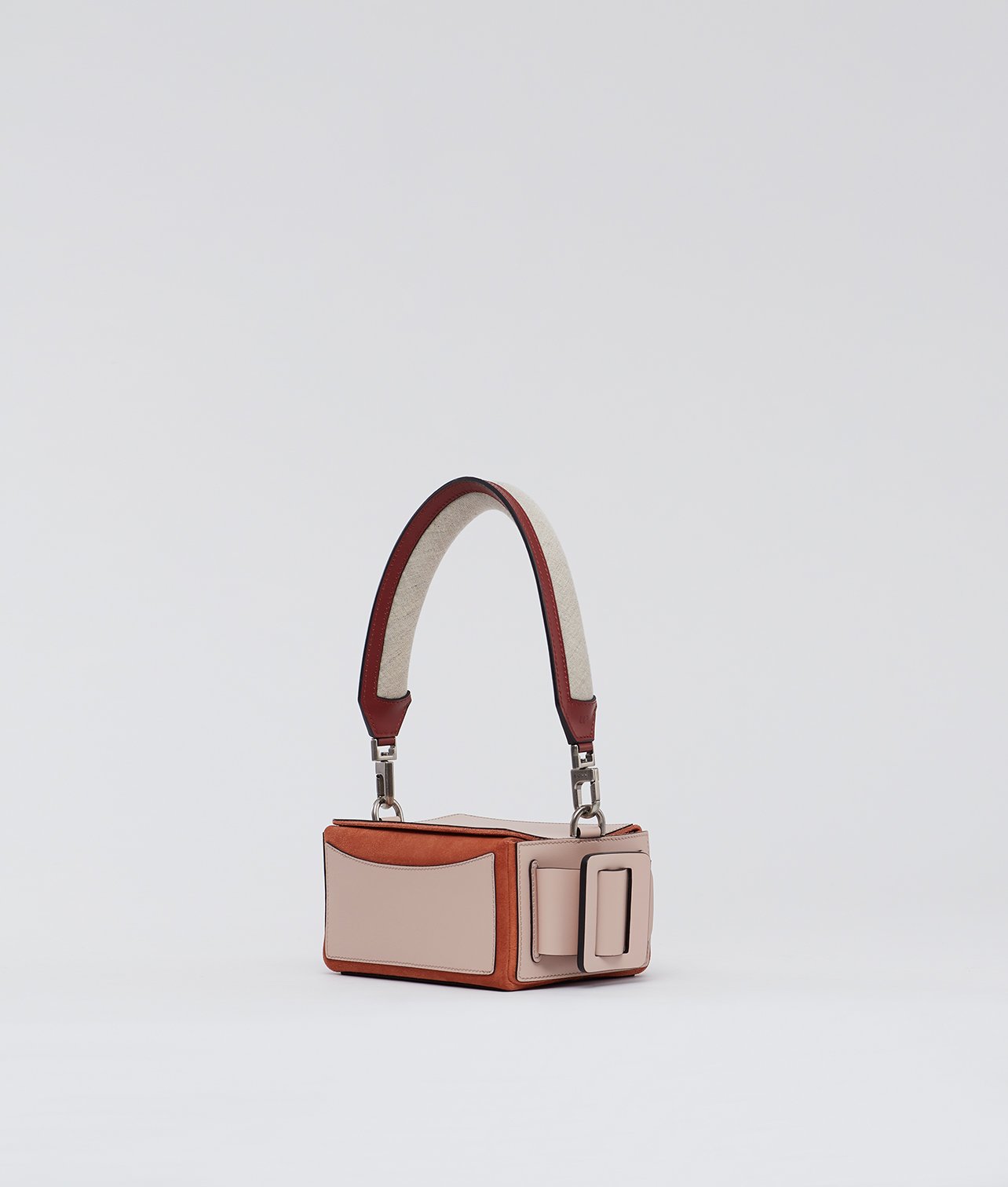 CANVAS STRAP-SHORT BEIGE/MERLOT
