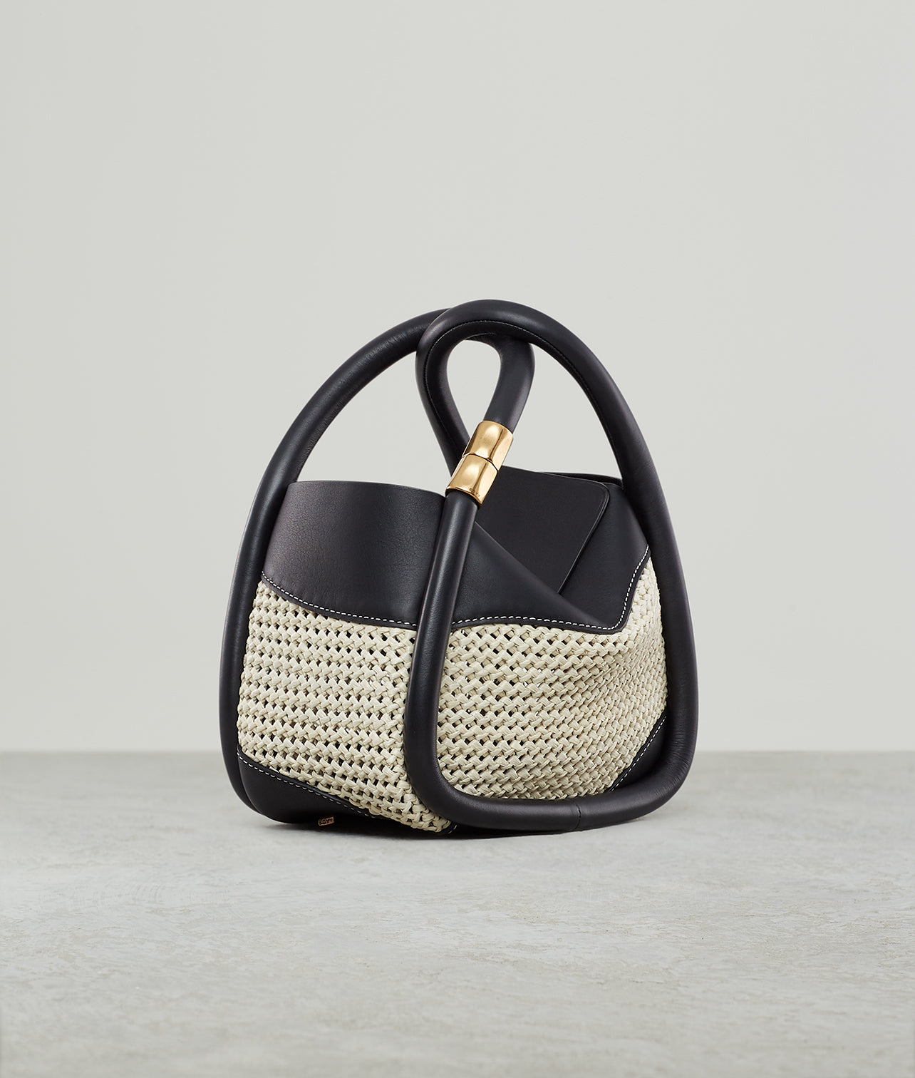 WONTON 20 MACRAMÉ RAFFIA BLACK OFFWHITE